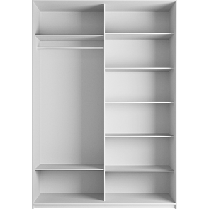 Корпус шкафа-купе Прайм 2-160 Белый снег 1600х2300х570