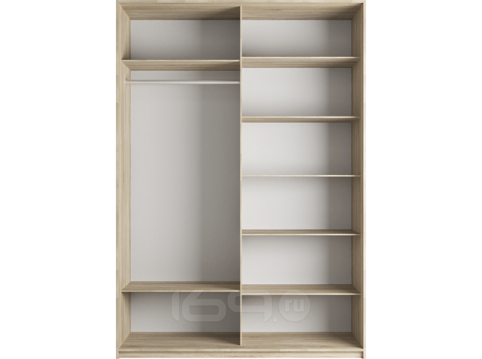Корпус шкафа-купе Прайм 2-160 Дуб Сонома 1600х2300х570