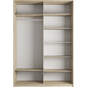 Корпус шкафа-купе Прайм 2-160 Дуб Сонома 1600х2300х570