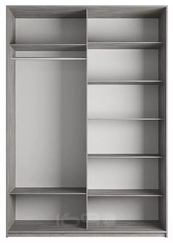 Корпус шкафа-купе Прайм 2 ТМ_L-120 Бетон 1200х2300х570