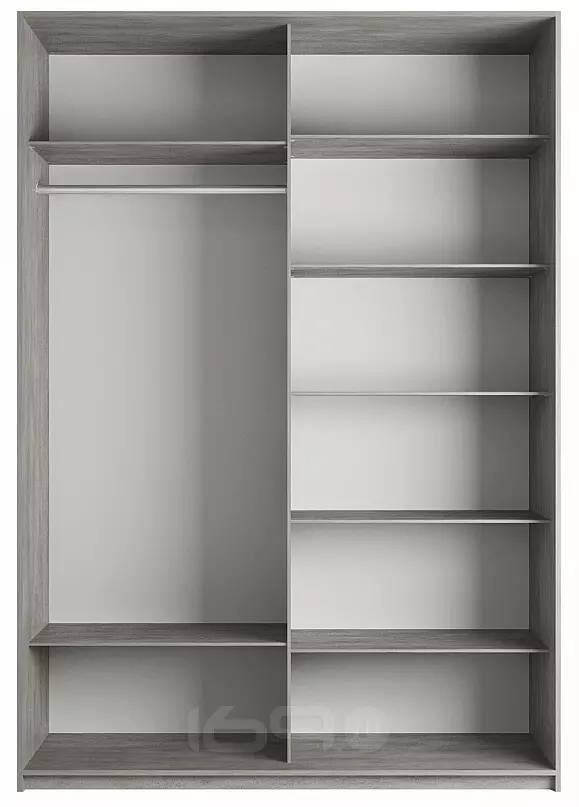 Корпус шкафа-купе Прайм 2 ТМ_L-140 Бетон 1400х2300х570