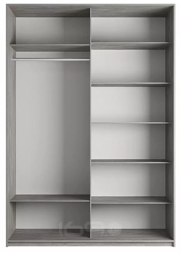 Корпус шкафа-купе Прайм 2 ТМ_L-160 Бетон 1600х2300х570