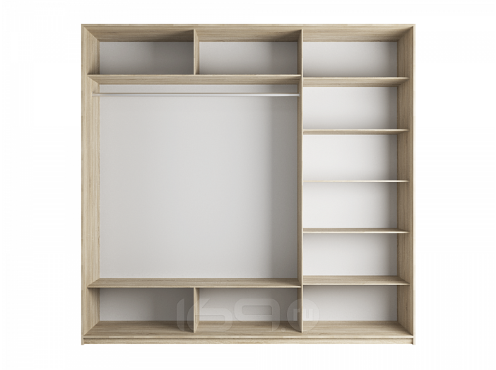Корпус шкафа-купе Прайм 3-180 Дуб Сонома 1800х2300х570 Корпус шкафа-купе Прайм 3-180 Дуб Сонома 1800х2300х570