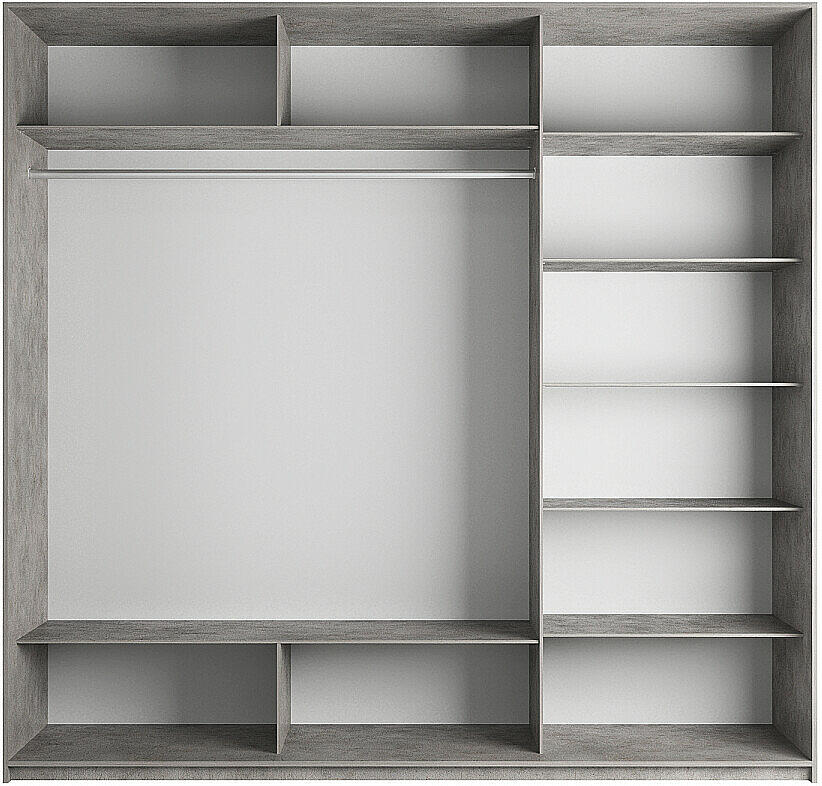 Корпус шкафа-купе Прайм 3 ТМ_L-180 Бетон 1800х2300х570 28650₽