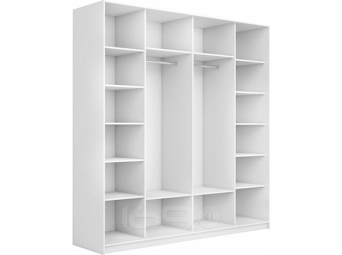 Корпус шкафа-купе Прайм Премиум 2-дв. 2200х2300х570 Белый снег