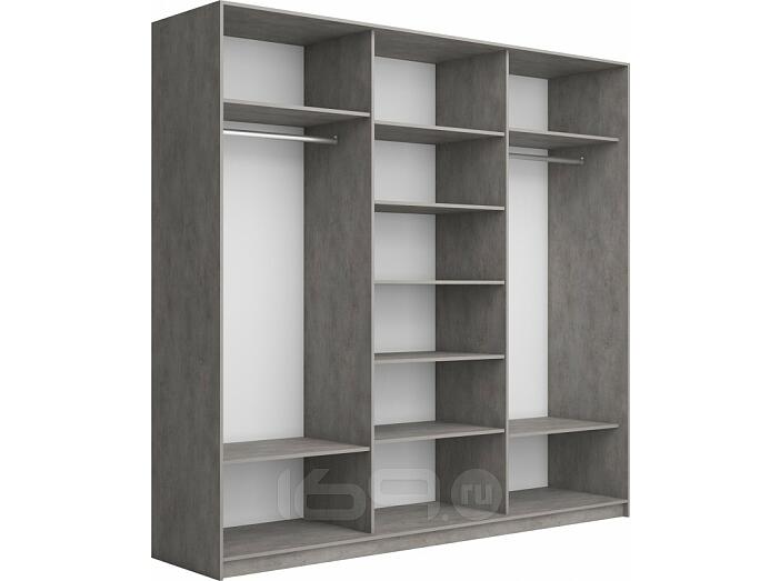 Корпус шкафа-купе Прайм Премиум 3-дв. 2400х2300х570 Бетон