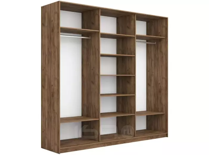 Корпус шкафа-купе Прайм Премиум 3-дв. 2400х2300х570 Крафт табачный