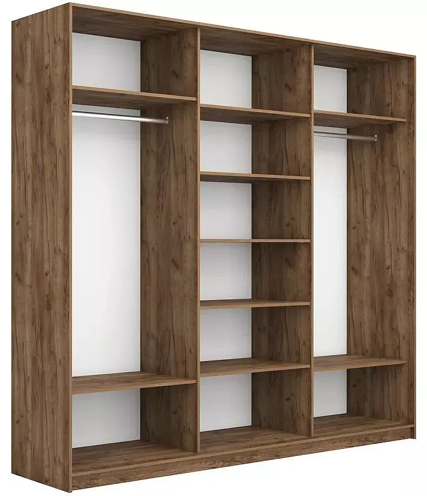 Корпус шкафа-купе Прайм Премиум 3-дв 2400х2300х570 Крафт табачный 37860₽