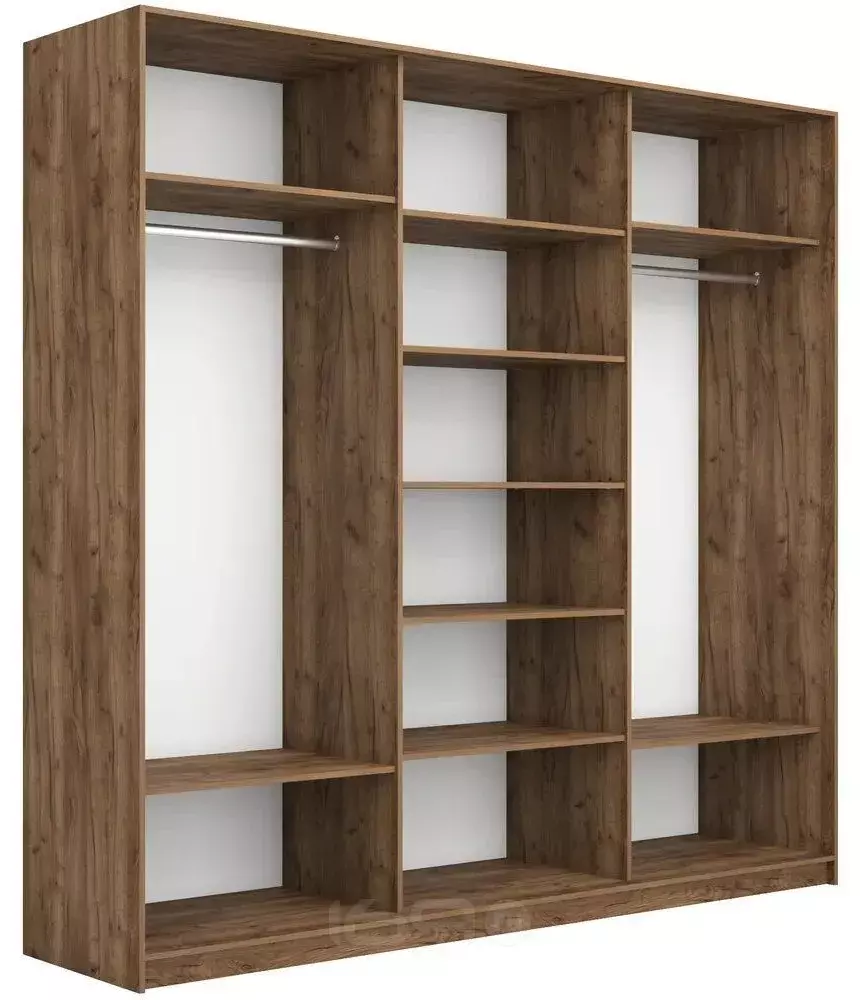 Корпус шкафа-купе Прайм Премиум 3-дв. 2400х2300х570 Крафт табачный