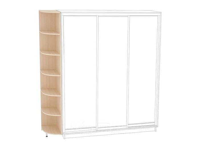 Стеллаж угловой S-5 Дуб молочный 2200*300*450