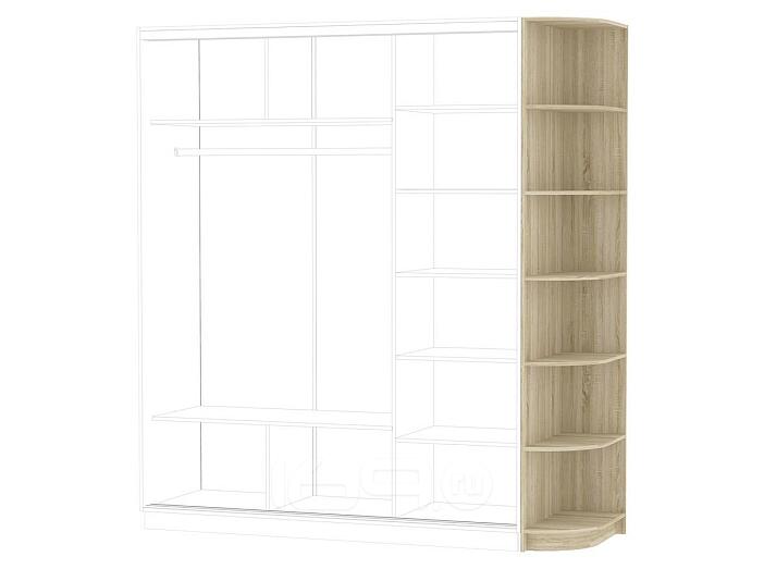 Стеллаж угловой S-5 Дуб сонома 2400*300*600