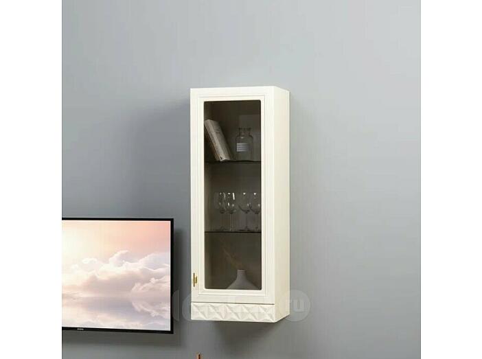 Шкаф 400x305x1073 Марион Слоновая кость/слоновая кость МДФ