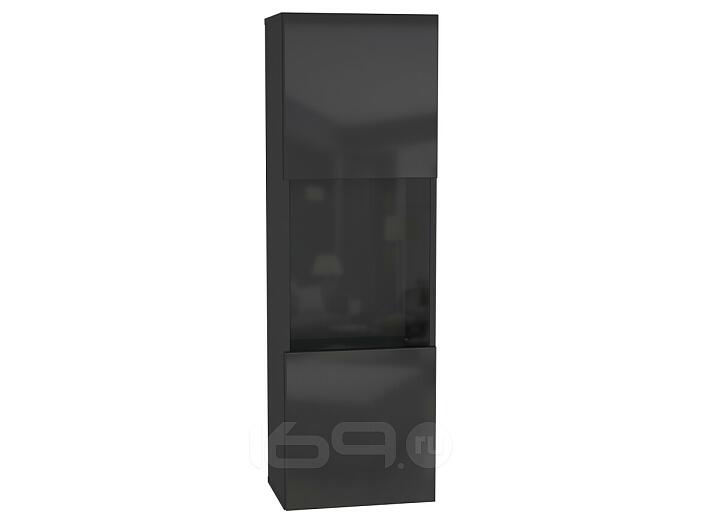 Шкаф навесной POINT ТИП-22 Чёрный/Чёрный глянец 71774441