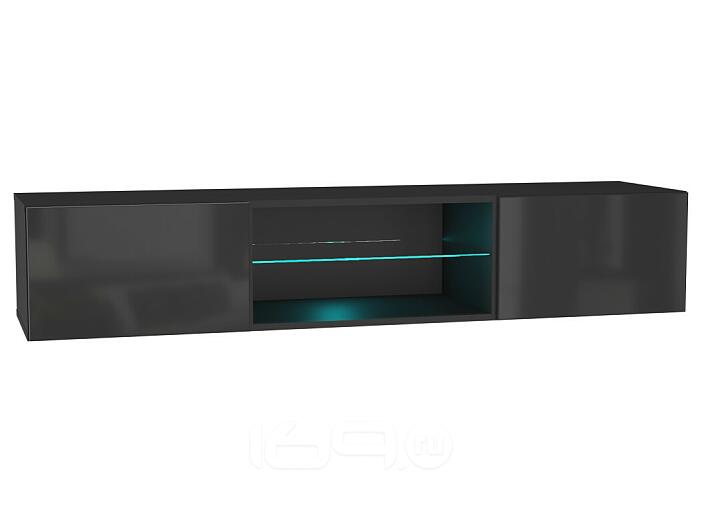 Шкаф навесной POINT ТИП-33 Чёрный/Чёрный глянец 71774447