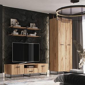 Нэнси LOFT Шкаф 2-х ств. 800 (ЛДСП) (Дуб Крафт/Дуб Крафт)