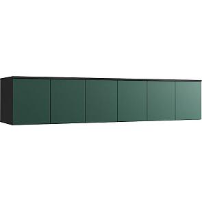 Норд Антресоль к шкафу 6-ти ств. (Изумрудный (КРОМКА ГРАФИТ), Графит)