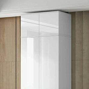 Антресоль 800x510x418 Норд Белый, Белый глянец холодный/белый ЛДСП