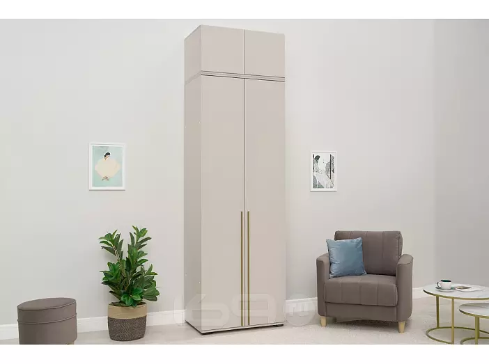 Норд Шкаф 2-х ств.(800) с антресолью(золото) (Кашемир)