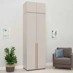 Норд Шкаф 2-х ств.(800) с антресолью(золото) (Кашемир)