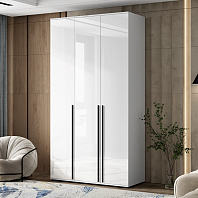 Шкаф 1200x510x2236 Норд Белый, Белый глянец холодный/белый ЛДСП