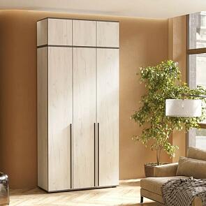 Норд Шкаф 3-х ств.(1200) с антресолью (Дуб Крафт Белый)