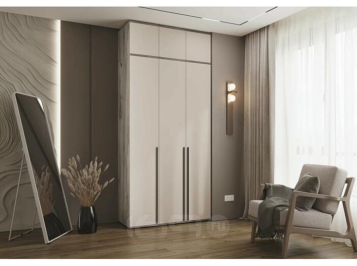 Норд Шкаф 3-х ств.(1200) с антресолью (Кашемир, Дуб Крафт серый)