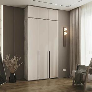 Норд Шкаф 3-х ств.(1200) с антресолью (Кашемир, Дуб Крафт серый)