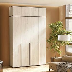 Норд Шкаф 4-х ств.(1600) с антресолью (Дуб Крафт Белый)