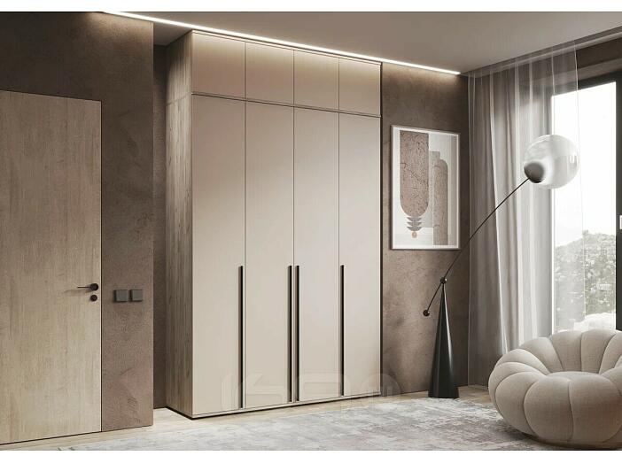 Норд Шкаф 4-х ств.(1600) с антресолью (Кашемир, Дуб Крафт серый)