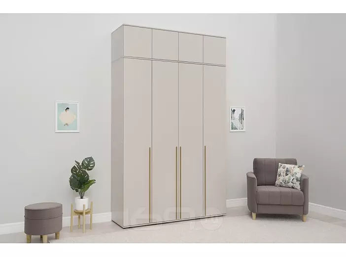 Норд Шкаф 4-х ств.(1600) с антресолью(золото) (Кашемир)