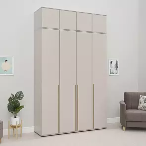 Норд Шкаф 4-х ств.(1600) с антресолью(золото) (Кашемир)