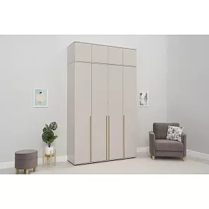 Норд Шкаф 4-х ств.(1600) с антресолью(золото) (Кашемир)