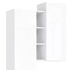 Норд Шкаф подвесной комбинированный (Белый глянец, Белый)
