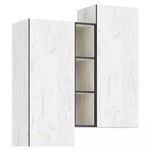 Норд Шкаф подвесной комбинированный (Дуб Крафт Белый, Дуб Крафт Белый)