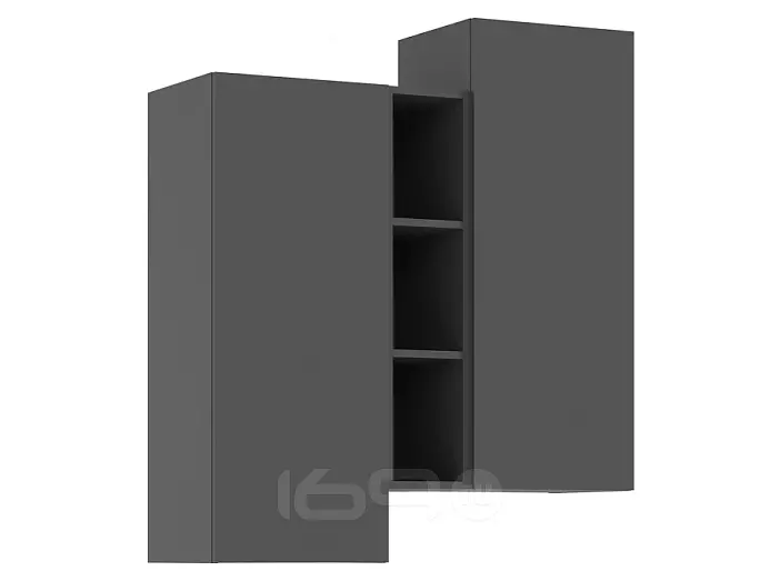 Норд Шкаф подвесной комбинированный (Графит, Графит)