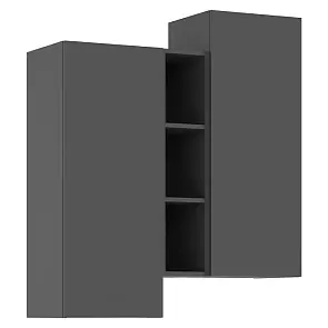 Норд Шкаф подвесной комбинированный (Графит, Графит)