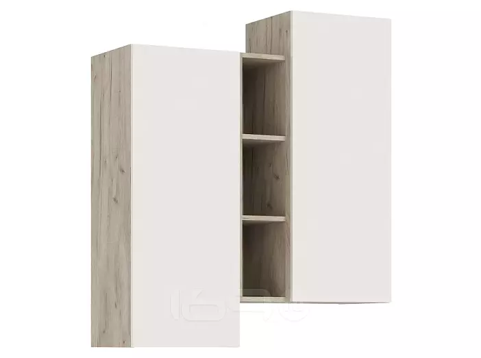 Норд Шкаф подвесной комбинированный (Кашемир, Дуб Крафт серый)