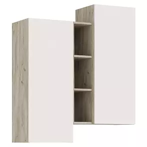 Норд Шкаф подвесной комбинированный (Кашемир, Дуб Крафт серый)