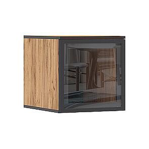 Норд Антресоль-стекло к пеналу (400) (Дуб крафт (КРОМКА ВЕНГЕ))