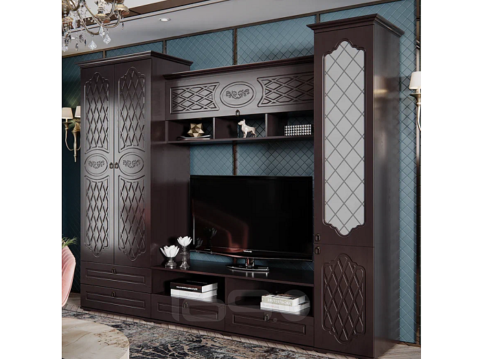 Престиж (гостиная) Шкаф (Шоколад, венге) Престиж (гостиная) Шкаф (Шоколад, венге)