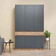 Шкаф 1500x520x2400 Роджина Графит/дуб крафт ЛДСП