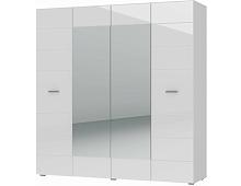 GLOSS шкаф 4-х дверный Белый/Белый глянец