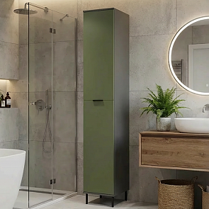 Марвэл Шкаф-пенал 16.316.02 Темно - серый U2601, Дымчатый Зеленый K521