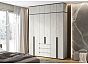 Норд Шкаф 6-ти ств + Антресоль к шкафу 6-ти ств (Дуб Крафт Белый, Дуб Крафт Белый)