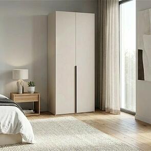 Шкаф 2-х дверный 988*2386*605 Кашемир серый Лаура 1