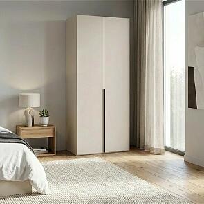 Шкаф 2-х дверный 988*2386*605 Кашемир серый Лаура 9