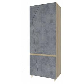 Шкаф 790x520x2085 Киото Серый/дуб небраска МДФ