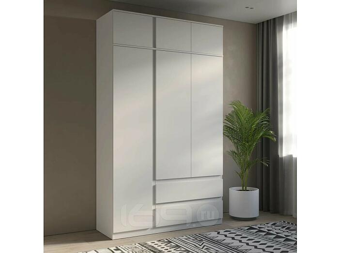 Шкаф для одежды STERN с антресолью ШКЯ-3 Белый