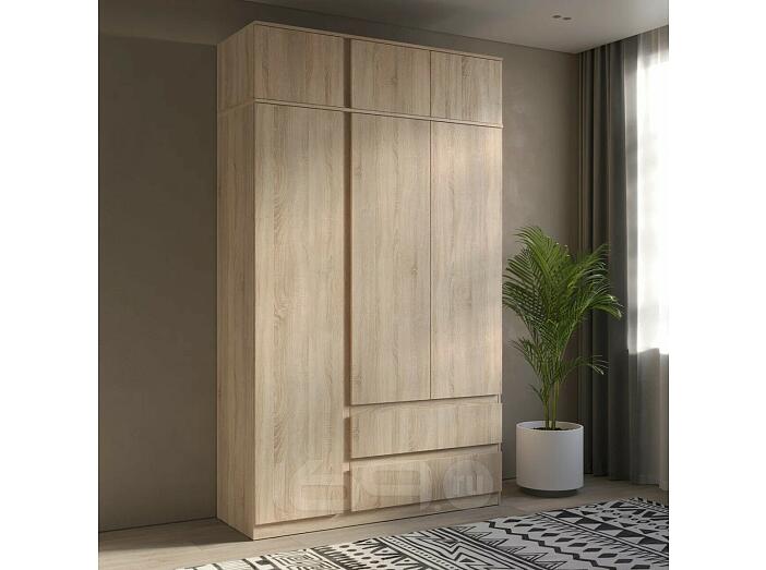 Шкаф для одежды STERN с антресолью ШКЯ-3 Дуб Сонома