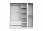 Шкаф для одежды STERN ШКЯ-4 c зеркалом(N) Белый